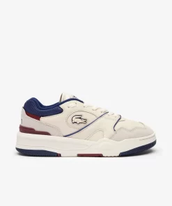 Lacoste Sneakers>Damen-Sneaker Lineshot Aus Leder Mit Mesh-Schuhkragen Off White/Navy Wn1