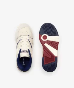 Lacoste Sneakers>Damen-Sneaker Lineshot Aus Leder Mit Mesh-Schuhkragen Off White/Navy Wn1