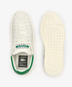 Lacoste Sneakers>Damen-Sneakers Baseshot Aus Premium-Leder White/Green 082