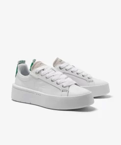 Lacoste Sneakers>Damen-Sneakers Carnaby Platform Aus Leder White/Dark Green 1R5