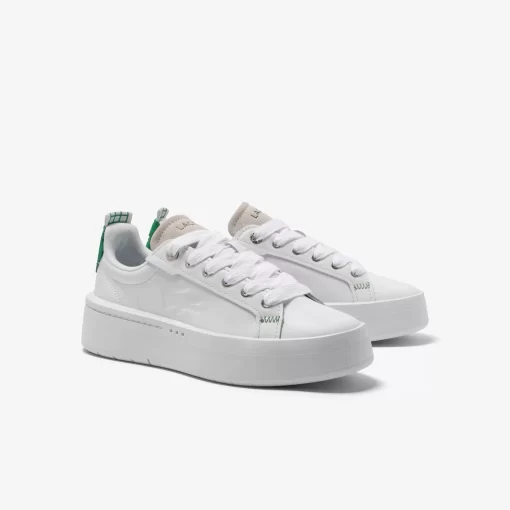 Lacoste Sneakers>Damen-Sneakers Carnaby Platform Aus Leder White/Dark Green 1R5