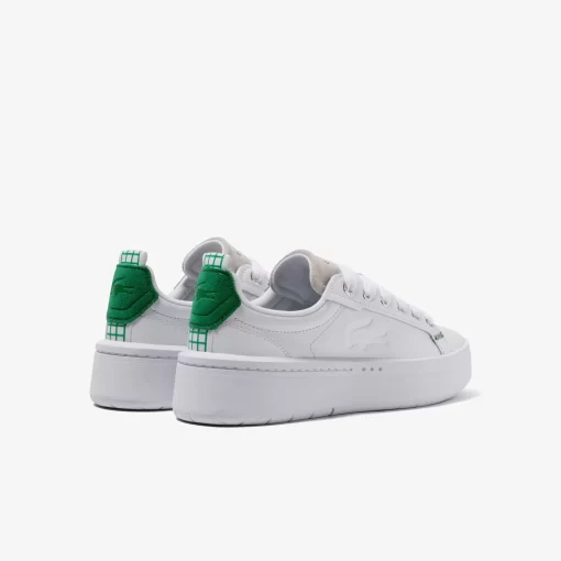 Lacoste Sneakers>Damen-Sneakers Carnaby Platform Aus Leder White/Dark Green 1R5