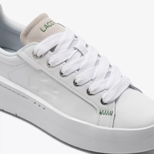 Lacoste Sneakers>Damen-Sneakers Carnaby Platform Aus Leder White/Dark Green 1R5