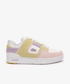 Lacoste Sneakers>Damen-Sneakers Court Cage Aus Leder Pink/White F50