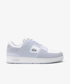 Lacoste Sneakers>Damen-Sneakers Court Cage Aus Leder Lt Blu/Wht 2K7