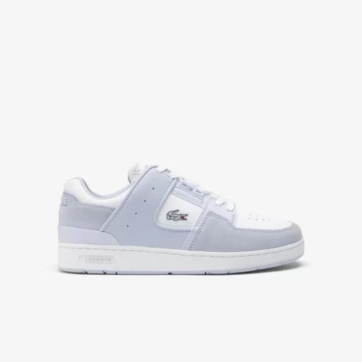 Lacoste Sneakers>Damen-Sneakers Court Cage Aus Leder Lt Blu/Wht 2K7