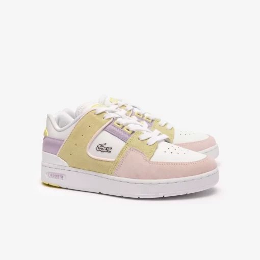 Lacoste Sneakers>Damen-Sneakers Court Cage Aus Leder Pink/White F50