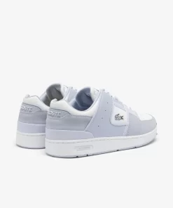 Lacoste Sneakers>Damen-Sneakers Court Cage Aus Leder Lt Blu/Wht 2K7