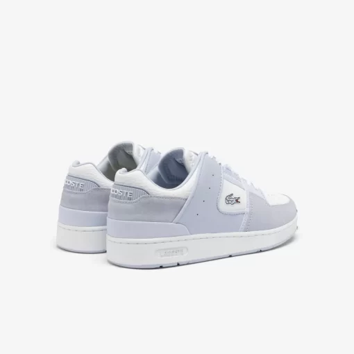 Lacoste Sneakers>Damen-Sneakers Court Cage Aus Leder Lt Blu/Wht 2K7