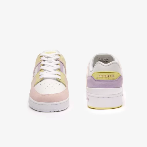 Lacoste Sneakers>Damen-Sneakers Court Cage Aus Leder Pink/White F50