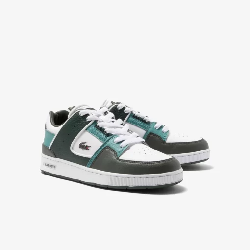 Lacoste Sneakers>Damen-Sneakers Court Cage Aus Leder Und Synthetik White/Green 082