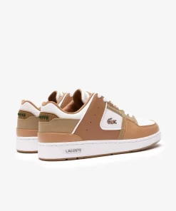 Lacoste Sneakers>Damen-Sneakers Court Cage Aus Leder Und Synthetik White/Brown 385