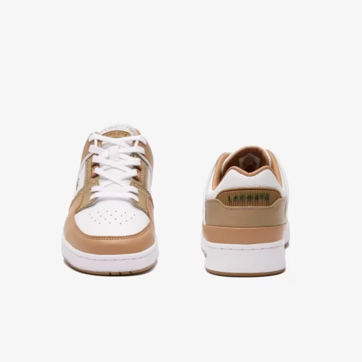 Lacoste Sneakers>Damen-Sneakers Court Cage Aus Leder Und Synthetik White/Brown 385