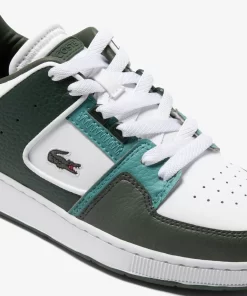 Lacoste Sneakers>Damen-Sneakers Court Cage Aus Leder Und Synthetik White/Green 082