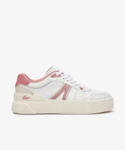 Lacoste Sneakers>Damen-Sneakers L002 Evo Aus Leder White/Light Pink 1Y9