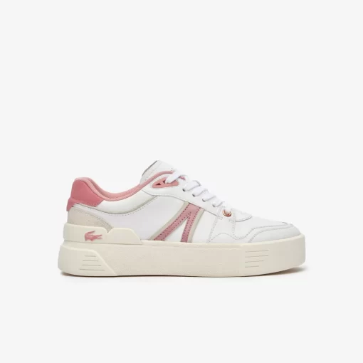 Lacoste Sneakers>Damen-Sneakers L002 Evo Aus Leder White/Light Pink 1Y9