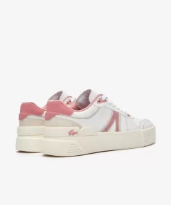 Lacoste Sneakers>Damen-Sneakers L002 Evo Aus Leder White/Light Pink 1Y9