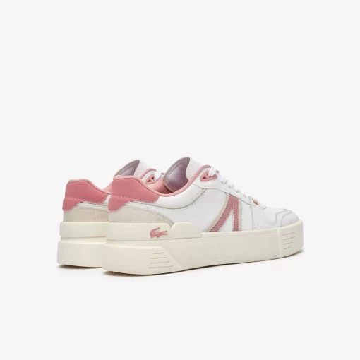 Lacoste Sneakers>Damen-Sneakers L002 Evo Aus Leder White/Light Pink 1Y9