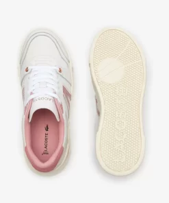 Lacoste Sneakers>Damen-Sneakers L002 Evo Aus Leder White/Light Pink 1Y9