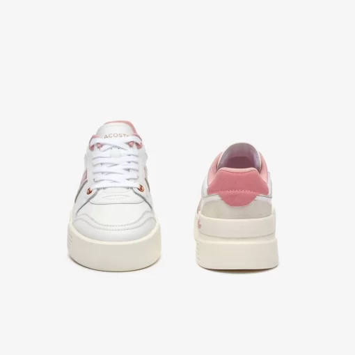 Lacoste Sneakers>Damen-Sneakers L002 Evo Aus Leder White/Light Pink 1Y9