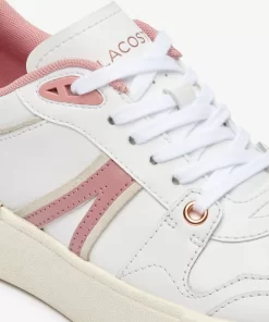 Lacoste Sneakers>Damen-Sneakers L002 Evo Aus Leder White/Light Pink 1Y9