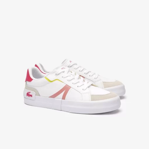 Lacoste Sneakers>Damen-Sneakers L004 Aus Textil White/Pink B53