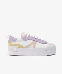 Lacoste Sneakers>Damen-Sneakers L004 Platform Aus Leder White/Pink B53