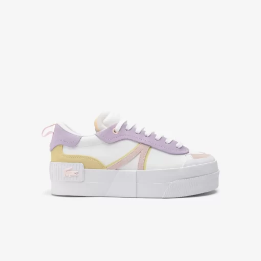 Lacoste Sneakers>Damen-Sneakers L004 Platform Aus Leder White/Pink B53