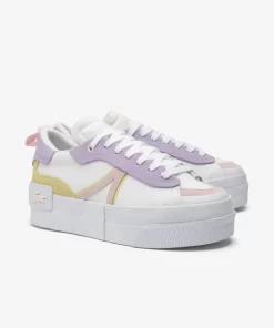 Lacoste Sneakers>Damen-Sneakers L004 Platform Aus Leder White/Pink B53