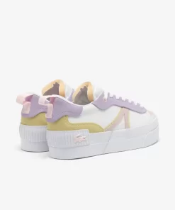 Lacoste Sneakers>Damen-Sneakers L004 Platform Aus Leder White/Pink B53