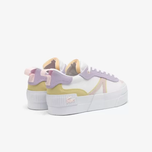 Lacoste Sneakers>Damen-Sneakers L004 Platform Aus Leder White/Pink B53