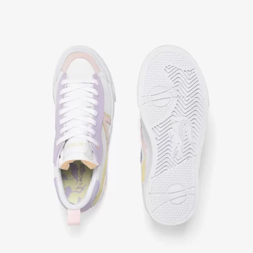 Lacoste Sneakers>Damen-Sneakers L004 Platform Aus Leder White/Pink B53