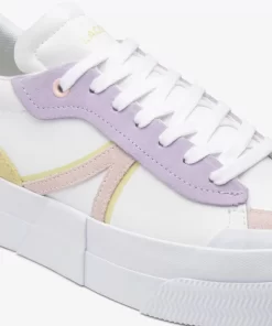 Lacoste Sneakers>Damen-Sneakers L004 Platform Aus Leder White/Pink B53