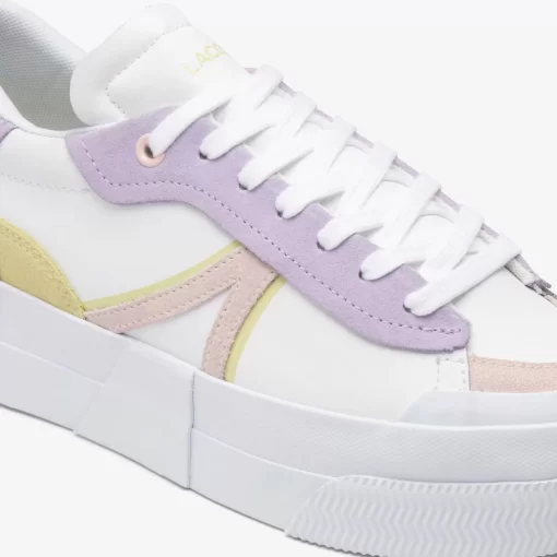 Lacoste Sneakers>Damen-Sneakers L004 Platform Aus Leder White/Pink B53