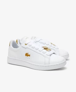 Lacoste Sneakers>Damen-Sneakers Carnaby Pro Aus Leder Mit Metallic-Detail Wht/Gld 216