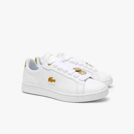 Lacoste Sneakers>Damen-Sneakers Carnaby Pro Aus Leder Mit Metallic-Detail Wht/Gld 216