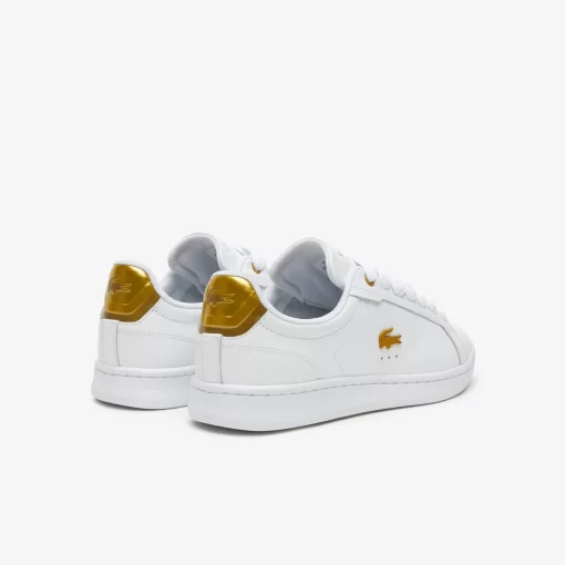 Lacoste Sneakers>Damen-Sneakers Carnaby Pro Aus Leder Mit Metallic-Detail Wht/Gld 216