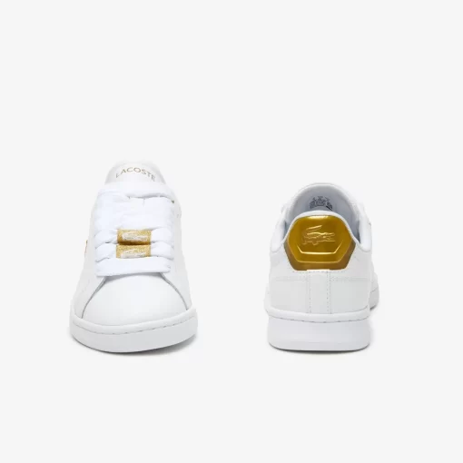 Lacoste Sneakers>Damen-Sneakers Carnaby Pro Aus Leder Mit Metallic-Detail Wht/Gld 216