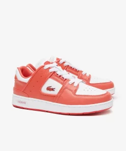 Lacoste Sneakers>Damen-Sneakers Court Cage Aus Leder White / Red 286