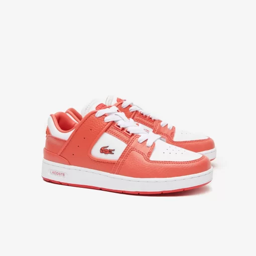 Lacoste Sneakers>Damen-Sneakers Court Cage Aus Leder White / Red 286