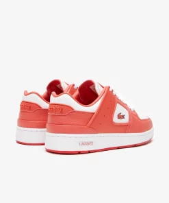 Lacoste Sneakers>Damen-Sneakers Court Cage Aus Leder White / Red 286