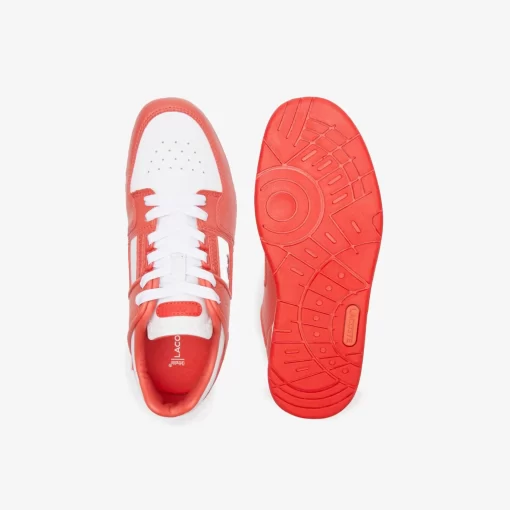 Lacoste Sneakers>Damen-Sneakers Court Cage Aus Leder White / Red 286