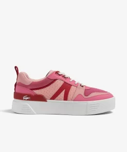 Lacoste Sneakers>Damen-Sneakers L002 Aus Leder Mit Fersen-Pop Lt Pnk/Pnk 5T8