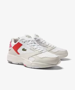 Lacoste Sneakers>Damen-Sneakers Storm 96 Lo Aus Leder Off Wht/Red 4Y0