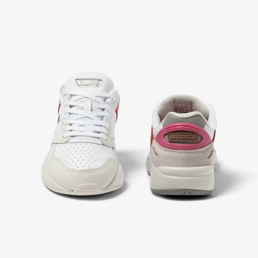 Lacoste Sneakers>Damen-Sneakers Storm 96 Lo Aus Leder Off Wht/Red 4Y0