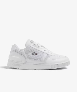 Lacoste Sneakers>Damen-Sneakers T-Clip Mit Leder-Detail Wht/Off Wht 65T