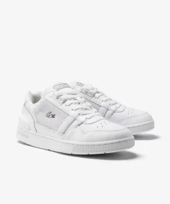 Lacoste Sneakers>Damen-Sneakers T-Clip Mit Leder-Detail Wht/Off Wht 65T