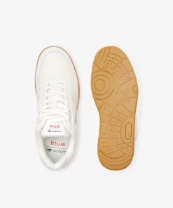 Lacoste Sneakers>Damen-Sneakers X Netflix T-Clip Aus Leder Off Wht/Brw Ow8