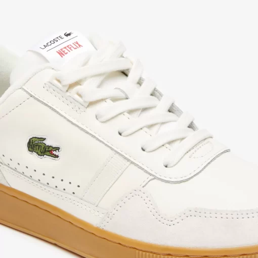 Lacoste Sneakers>Damen-Sneakers X Netflix T-Clip Aus Leder Off Wht/Brw Ow8