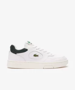 Lacoste Sneakers>Damen-Sneakers Lineset Aus Leder White/Dark Green 1R5